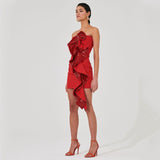 Dadizhimu Sexy Braided Small Dress Short Dress High-End Women's Decorative Glided Ribbon Dress