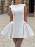Dadizhimu Minimalist Style 2025 New Fold Design Sleeveless Waist Solid Color High-Sensing Sexy Dress Woman