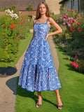 Dadizhimu Holiday Style Embroidered Dress Women's Dress 2025 New Sling Skirt High Waist Hollow Design Dress