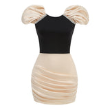 Dadizhimu Sexy Decorative Diamond Chain Dress Dress Women's Folding Tao Slimming Dress