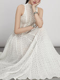 Dadizhimu Style Retro Lace Design Dress 2025 New Lace Collar Slim Elegant Long Dress Dress Woman