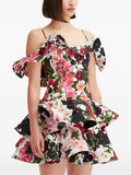 Dadizhimu Wind Slings One-Word Shoulder Dress Woman 2025 New Design-Sensitive Lotus Leaf-Side Slim Short Dress