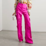 Dadizhimu Feng 2025 Summer New Suit Collar Top Coat + Micro-Raxis Three-Dimensional Flower Suit Woman