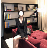 Dadizhimu Villain | Sexy Thumping Niche Design Deep V Suit Party Dress Dress One Dress