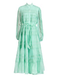 Dadizhimu Tea Rest Beautiful Dress 2025 Spring New Collar Embroidery Lace Tie To The Waist Swing Dress Dress Woman