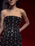 Dadizhimu Industry Bandage Dress Sexy Bra Slit Nail Beads Bodyed And Hip Dress Birthday Party Dress