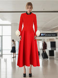 Dadizhimu Temperament Elegant Wind 2025 Spring New Fashion Splicing Three-Dimensional Roses To Thin Dress Women