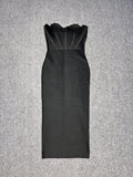 Dadizhimu High-End Bosoming Drilled Fish Bone Dress Knitted Heavyweight Temperament Bandage Skirt