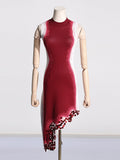 Dadizhimu Famous Style Short Dress 2025 Spring New High-End Collar Splicing Squint High-Waisted Gradient Dress Woman