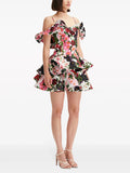 Dadizhimu Wind Slings One-Word Shoulder Dress Woman 2025 New Design-Sensitive Lotus Leaf-Side Slim Short Dress
