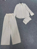 Dadizhimu Spring And Summer New Shirt + Breasts + Tight Waist Trousers Hot Three-Piece Suit Woman