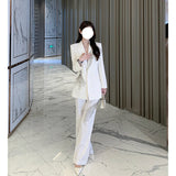 Dadizhimu Famous Style White Temperament Nail Beaded Blazer Suit Coat Coat Female French Small Suit Suit