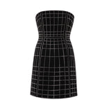 Dadizhimu Lattice Hot Diamond Body Slim Thin Bag Hips Small Black Dress Party Evening Dress Women's Short