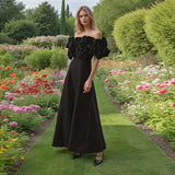 Dadizhimu Famous Style Dress 2025 Spring New Fashion Collar Flowers Splicing High-End Feel Dress Woman