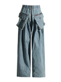 Dadizhimu 2025 New Water Washing Old Design Multi-Pocket Decoration Loose-Legged Trousers Workboys Denim Trousers