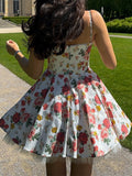 Dadizhimu Girls Wearing Women's Sling Skirts To Show The Princess Ponum Dress Sexy Floral Dress Summer Female High Sense