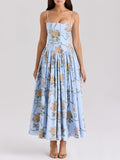 Dadizhimu Style Design Temperament Sling Dress Dress 2025 New Waist Display Skinny Dress Dress Dress Dress Woman