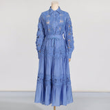 Dadizhimu Fashion High-End Set Women's Clothing 2025 Spring New Collar Hollow Shirt High Waist Half-Dress Women's Winter