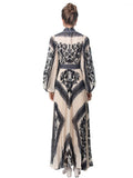 Dadizhimu Early Spring New Round Neck Lantern Sleeve Retro Black Print Waist 100 Folded Dress Dress Dress French