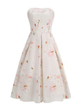 Dadizhimu Fashion Rope Dress 2025 Spring New High-End Smeared Thumped Flower Dress Dress Woman Trend