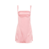 Dadizhimu Women's New Spring Sexy Body-Dexing Short Skirts Babes Sling Dress Temperament