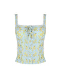 Dadizhimu Lust Women's Summer Print Hottie Sling Vest Female Sexy Short-Term Umbilly Sexy Top Girl Body