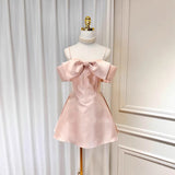 Dadizhimu Design Three-Dimensional Large Butterfly Braided Shoulder Sling Fish Bone Waist A Dress Dress Dress Dress