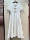 Dadizhimu And Summer Heavy Industry Nails And Pearls With Diamond Bows Famous Woman In The Long Dress Luxury Woman