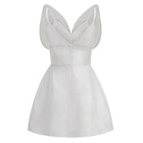 Dadizhimu Temperament Retro Minimalist Decorative Three-Dimensional Wing Dress High Sense Light Luxury Slingant Party Dress