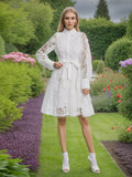 Dadizhimu Court Style Dress 2025 Spring New Embroidery Lace Niche Design Feeling Waist Thin Dress Woman