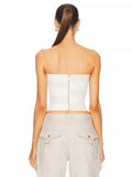 Dadizhimu Striped Braided Waistcoat Girl Niche Babes Short Sleeveless Knitted Short Skirt Irregular Skirt