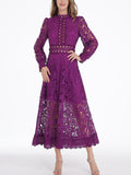 Dadizhimu Elegant Wind 2025 Spring New Collar Embroidery Hollow Niche Design Feeling Waist Thin Dress Dress Woman
