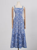 Dadizhimu Holiday Style Embroidered Dress Women's Dress 2025 New Sling Skirt High Waist Hollow Design Dress