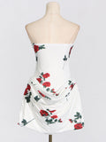 Dadizhimu Name Style Three-Dimensional Fish Bone Repair Slim Skinny Thoracic Dress 2025 New Printed Fold Design Dress Woman
