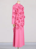 Dadizhimu Flower Splicing Dress Spring 2025 New High-End Holiday Style Lead Long-Sleeved Three-Dimensional Dress Woman