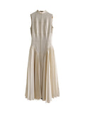 Dadizhimu Temperament Elegant Wind To Show The Thin Dress 2025 Summer Fashion High-End Rounded Sleeveless Dress Woman
