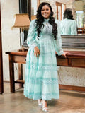 Dadizhimu Dress Dress Autumn Women's Hollow Lace Slimmed Retro Style