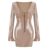 Dadizhimu Women's Sexy Glided Sleeve Miniskirt
