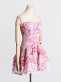 Dadizhimu Floral Fashion Sweet Dress 2025 Spring New Printed Bra Thin Dress Design Woman
