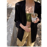 Dadizhimu Acid Collarless Suit Jacket Women Thin Loose And Thin New Fashion Sun Protection Top Woman