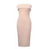 Dadizhimu Temperament Elegant Woman Body-Bodying And Hip-A-Word Shoulder-Wielt Dress Women's Banquet French Bag Hip Dress