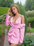 Dadizhimu Wind Slings Open Shoulder Blazer 2025 Summer New High-End Feeling Waist Thin Suit Women's Style