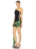 Dadizhimu Bra Sleeveless Fashion Sexy Irregular Back Knitted Bandage Bag Hip Skirt Bumpy Ribbon Skirt