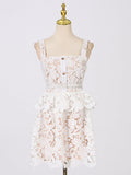 Dadizhimu Sexy Sweet Dress 2025 New Sling Embroidery Design High-Rise Solid Color Dress Woman
