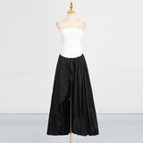 Dadizhimu Temperament Premium Dress 2025 New Waist-Skinny Fashion Sexy Bosom Design Solid Color Long Dress