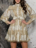 Dadizhimu Dress Spring New Long-Sleeved Retro Skirt Australian Holiday Dress Women's Fashion Trend