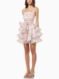 Dadizhimu Lotus Leaf-Lace Slinged Skirt 2025 New Holiday Wind Lace Collection Waist Thin Dress Dress Woman