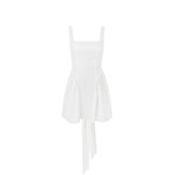 Dadizhimu Women's New French Sling Skirt Design With A Bow Bow-Out Dress Pure-Suring Short Skirt