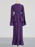 Dadizhimu Temperament Famous Wind 2025 Spring New Fashion Tying Folding Top + High Waist Skirt Suit Woman