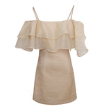 Dadizhimu Version Of The Little Fairy Leaves With The Edge Of The Galactic Flash Dress Temperament Word Shoulder Bag Hip Skirt New